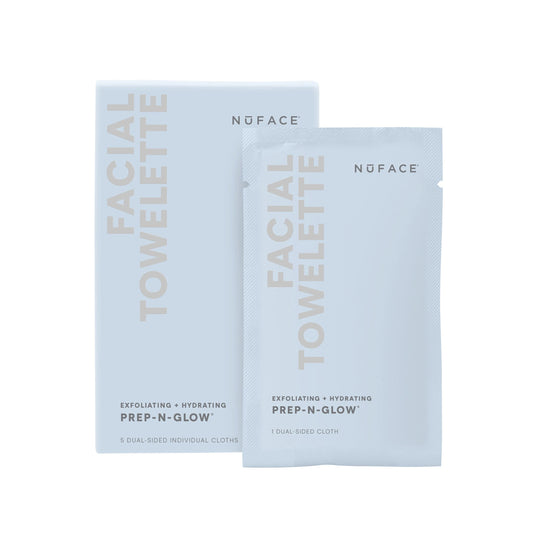 NuFACE Prep-N-Glow Exfoliating & Hydrating Facial Wipes